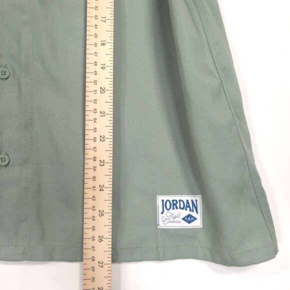 NWT JORDAN Women's Top Button Up Shirt MEDIUM Lyocell Flight Classics FN5763-304 - Picture 8 of 12